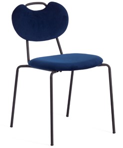 Обеденный стул DANTON (mod. 0139223) 47х56,5х79 темно-синий S108 (117 DARK BLUE)/черный арт.20057 в Новом Уренгое