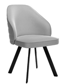Обеденный стул dikline 276 Е28 светло-серый  ножки черные в Муравленко