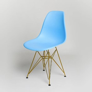 Обеденный стул DSL 110 Gold (голубой) в Салехарде