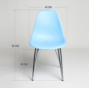 Обеденный стул DSL 110 Milan Chrom (голубой) в Муравленко - предосмотр 1