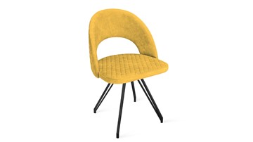 Кухонный стул Гэтсби К4 (Черный муар/Микровелюр Wellmart Yellow) в Салехарде