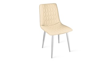 Обеденный стул Хьюго К1С (Белый матовый/Кож.зам Polo Cream) в Салехарде