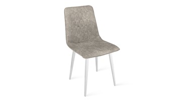 Обеденный стул Хьюго К1С (Белый матовый/Микровелюр Wellmart Dark Beige) в Салехарде