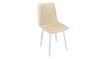 Обеденный стул Хьюго К1С (Белый матовый/Велюр Confetti Cream) в Салехарде