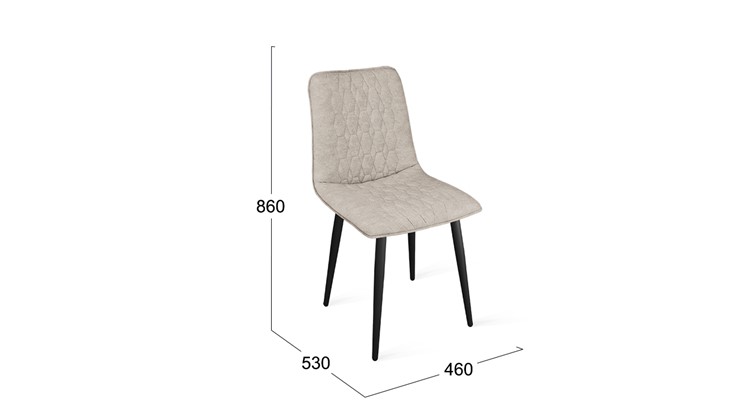 Обеденный стул Хьюго К1С (Черный муар/Микровелюр Duna Brilliant) в Салехарде - изображение 5