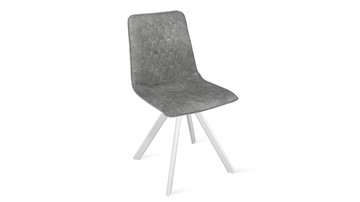 Кухонный стул Хьюго К2 (Белый матовый/Микровелюр Wellmart Silver) в Салехарде - предосмотр