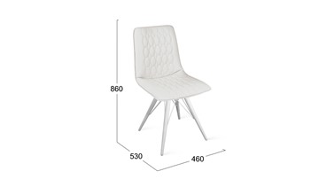 Кухонный стул Хьюго К3 (Белый матовый/Кож.зам Polo White) в Салехарде - предосмотр 5