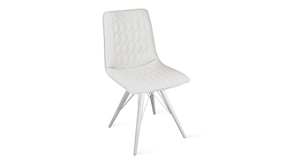 Кухонный стул Хьюго К3 (Белый матовый/Кож.зам Polo White) в Салехарде - изображение