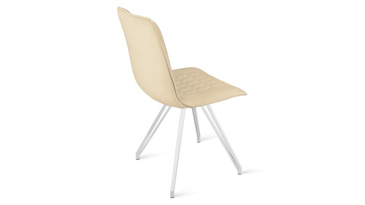 Обеденный стул Хьюго К4 (Белый матовый/Велюр Confetti Cream) в Лабытнанги - изображение 2