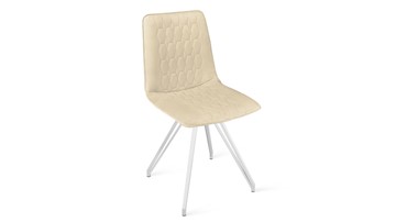 Обеденный стул Хьюго К4 (Белый матовый/Велюр Confetti Cream) в Губкинском