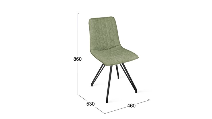 Кухонный стул Хьюго К4 (Черный муар/Микровелюр Duna Olive) в Салехарде - изображение 5