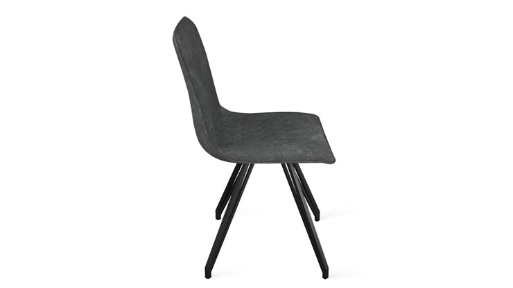 Кухонный стул Хьюго К4 (Черный муар/Микровелюр Wellmart Graphite) в Салехарде - изображение 1