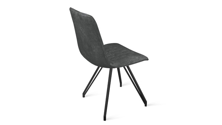 Кухонный стул Хьюго К4 (Черный муар/Микровелюр Wellmart Graphite) в Салехарде - изображение 2
