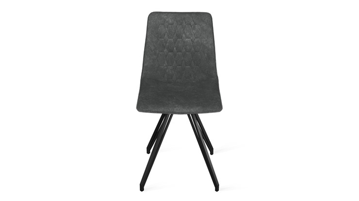 Кухонный стул Хьюго К4 (Черный муар/Микровелюр Wellmart Graphite) в Ноябрьске - изображение 3