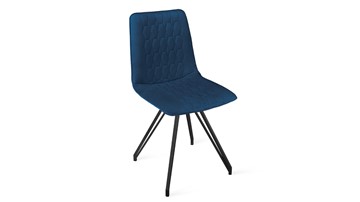 Обеденный стул Хьюго К4 (Черный муар/Велюр Confetti Blue) в Салехарде - предосмотр