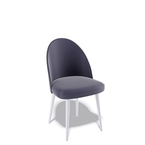 Обеденный стул Kenner 144KF белый/серый велюр в Лабытнанги