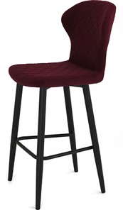 Обеденный стул Марио барный(Бордо Т175/ноги черные) в Новом Уренгое