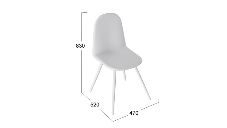 Обеденный стул Марли (конус Т3), Белый муар/Кожзам Белый в Лабытнанги - изображение 1