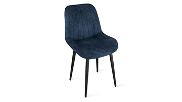 Обеденный стул Марвел Исп. 2 К1С (Черный муар/Микровелюр Wellmart Blue) в Салехарде - предосмотр