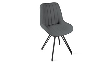 Обеденный стул Марвел Исп. 2 К4 (Черный муар/Кож.зам Polo Graphite) в Лабытнанги