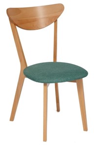 Кухонный стул MAXI (Макси), бук/ткань 86x48,5x54,5 Морская волна/ натуральный бук (2 шт) арт.11773 в Надыме
