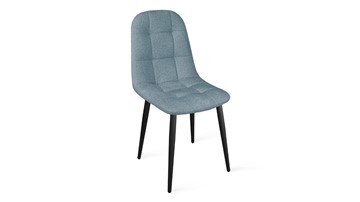 Кухонный стул Райс К1С (Черный муар/Микровелюр Duna Dustry Blue) в Салехарде - предосмотр