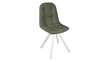 Обеденный стул Райс К2 (Белый матовый/Микровелюр Jercy Deep Green) в Лабытнанги