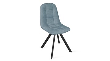 Кухонный стул Райс К2 (Черный муар/Микровелюр Duna Dustry Blue) в Салехарде - предосмотр