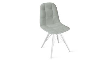 Обеденный стул Райс К3 (Белый матовый/Велюр Confetti Silver) в Салехарде - предосмотр