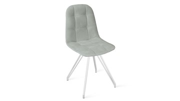 Обеденный стул Райс К4 (Белый матовый/Велюр Confetti Silver) в Салехарде - предосмотр