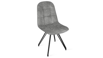 Кухонный стул Райс К4 (Черный муар/Микровелюр Wellmart Silver) в Надыме