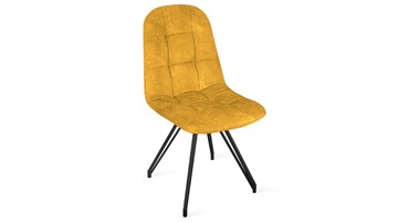Кухонный стул Райс К4 (Черный муар/Микровелюр Wellmart Yellow) в Салехарде - предосмотр