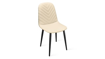 Обеденный стул Шерри К1С (Черный муар/Кож.зам Polo Cream) в Салехарде