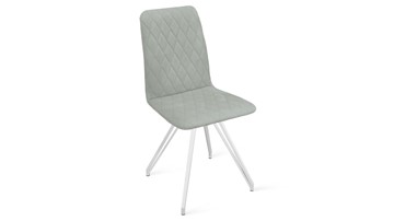 Обеденный стул Стенли К4 (Белый матовый/Велюр Confetti Silver) в Салехарде