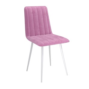 Кухонный стул Тахо, велюр тенерифе розовый/Цвет металл белый в Тарко-Сале