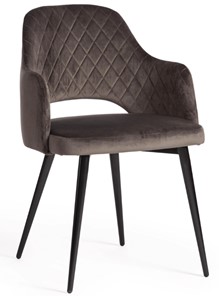Обеденный стул VALKYRIA (mod. 711) 55х55х80 темно-серый barkhat 14/черный арт.15344 в Салехарде - предосмотр