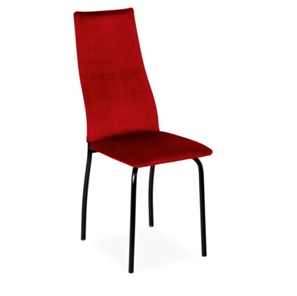 Обеденный стул Волна, каркас металл черный, велюр тайту 26 в Лабытнанги