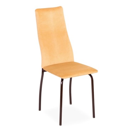 Обеденный стул Волна, каркас металл коричневый, велюр тайту 16 в Салехарде - изображение