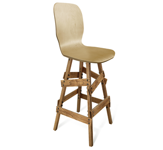 Барный стул SHT-ST15-1/S81 (прозрачный лак/брашированный коричневый) в Лабытнанги