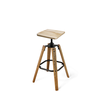 Барный стул SHT-ST9/S93 (прозрачный лак/брашированный коричневый/черный муар) в Лабытнанги