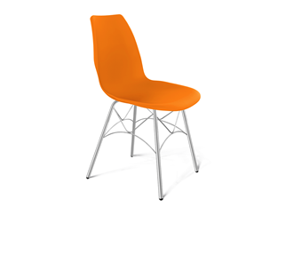Обеденный стул SHT-ST29/S107 (оранжевый ral2003/хром лак) в Салехарде
