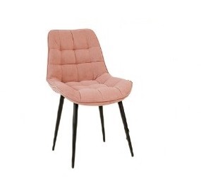 Обеденный стул Brendoss Комфорт розовый черные ножки в Салехарде