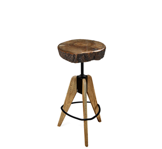 Барный стул SHT-ST18-1/S92 (темный янтарь/брашированный коричневый/черный муар) в Лабытнанги