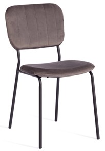 Обеденный стул CAROL (mod. UC06) 45х56х82 Light grey (светло-серый) HLR24 / черный арт.19320 в Лабытнанги