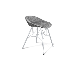 Обеденный стул SHT-ST19-SF1 / SHT-S100 (дымный/хром лак) в Лабытнанги