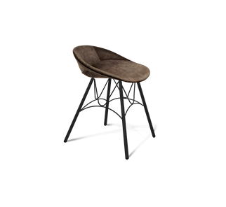 Обеденный стул SHT-ST19-SF1 / SHT-S100 (кофейный трюфель/черный муар) в Новом Уренгое