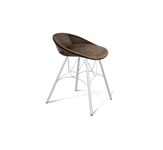 Обеденный стул SHT-ST19-SF1 / SHT-S100 (кофейный трюфель/хром лак) в Лабытнанги
