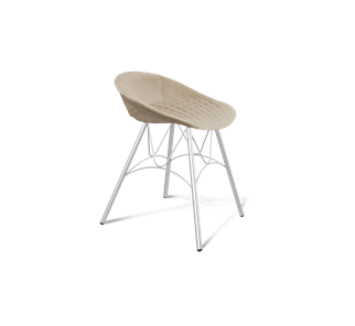 Обеденный стул SHT-ST19-SF1 / SHT-S100 (ванильный крем/хром лак) в Новом Уренгое