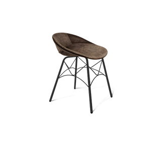 Обеденный стул SHT-ST19-SF1 / SHT-S107 (кофейный трюфель/черный муар) в Ноябрьске