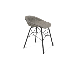 Обеденный стул SHT-ST19-SF1 / SHT-S107 (коричневый сахар/черный муар) в Салехарде